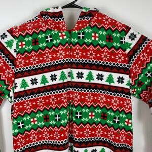 Children's Place Pajamas Adult XL Adult One Piece Full Zip Hood Fleece Christmas